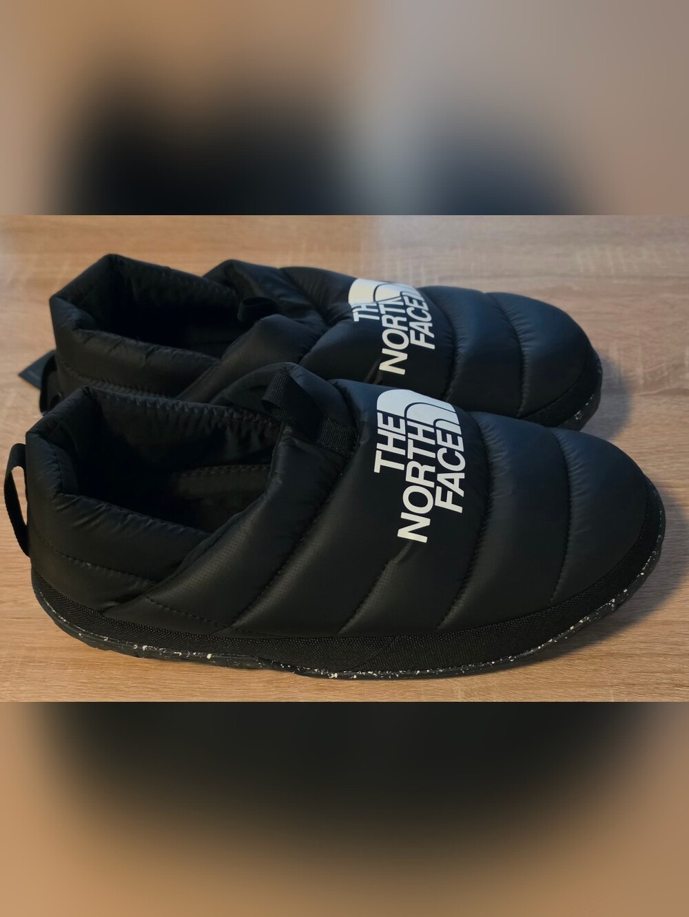 The North Face Mens Nuptse Mule Size 11 New TNF Black TNF White